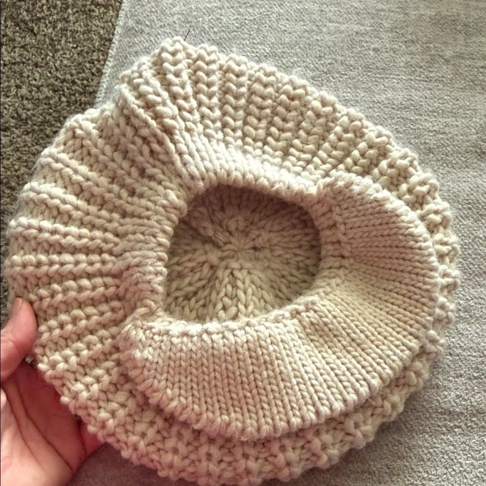 Babo Florence Cozy Knit Kids Cap - Cream